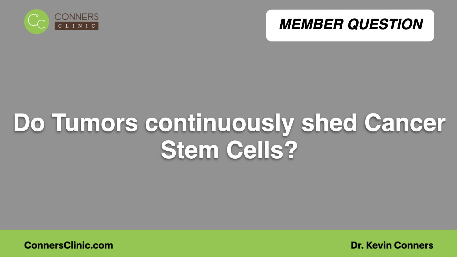 ⁣Do Tumors continuously shed Cancer Stem Cells?