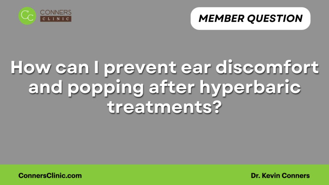 Ear Discomfort And Popping After Hyperbaric Treatments