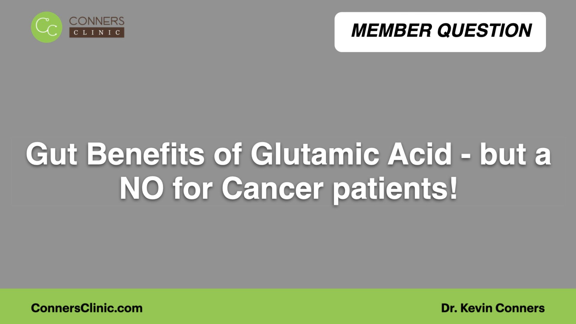 ⁣Gut Benefits of Glutamic Acid - but a NO for Cancer patients!