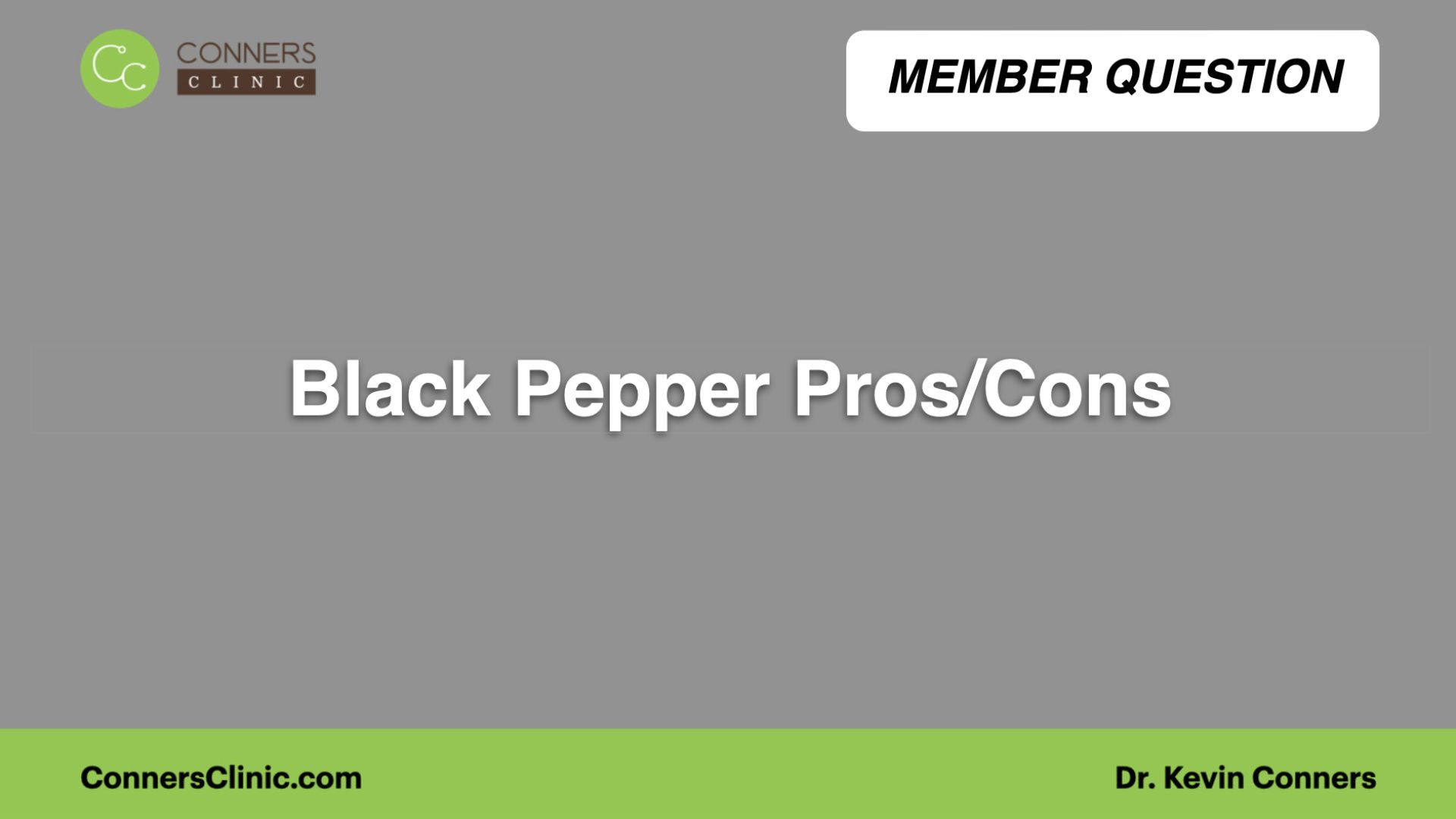 ⁣Black Pepper Pros/Cons